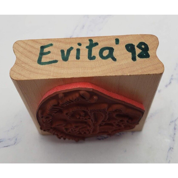 Bear and Rabbit Your My Berry Best Friend Rubber Stampede Wood Mounted Stamp - Picture 5 of 7